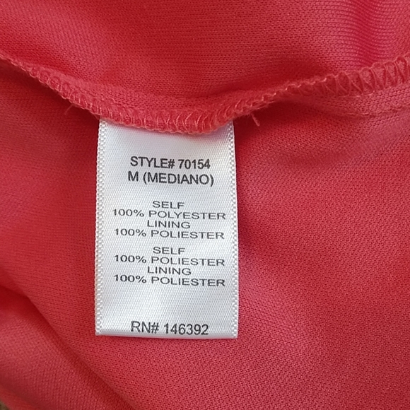 STACCATO coral dress Sz L - Picture 6 of 8